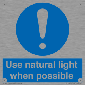 Use natural light when possible